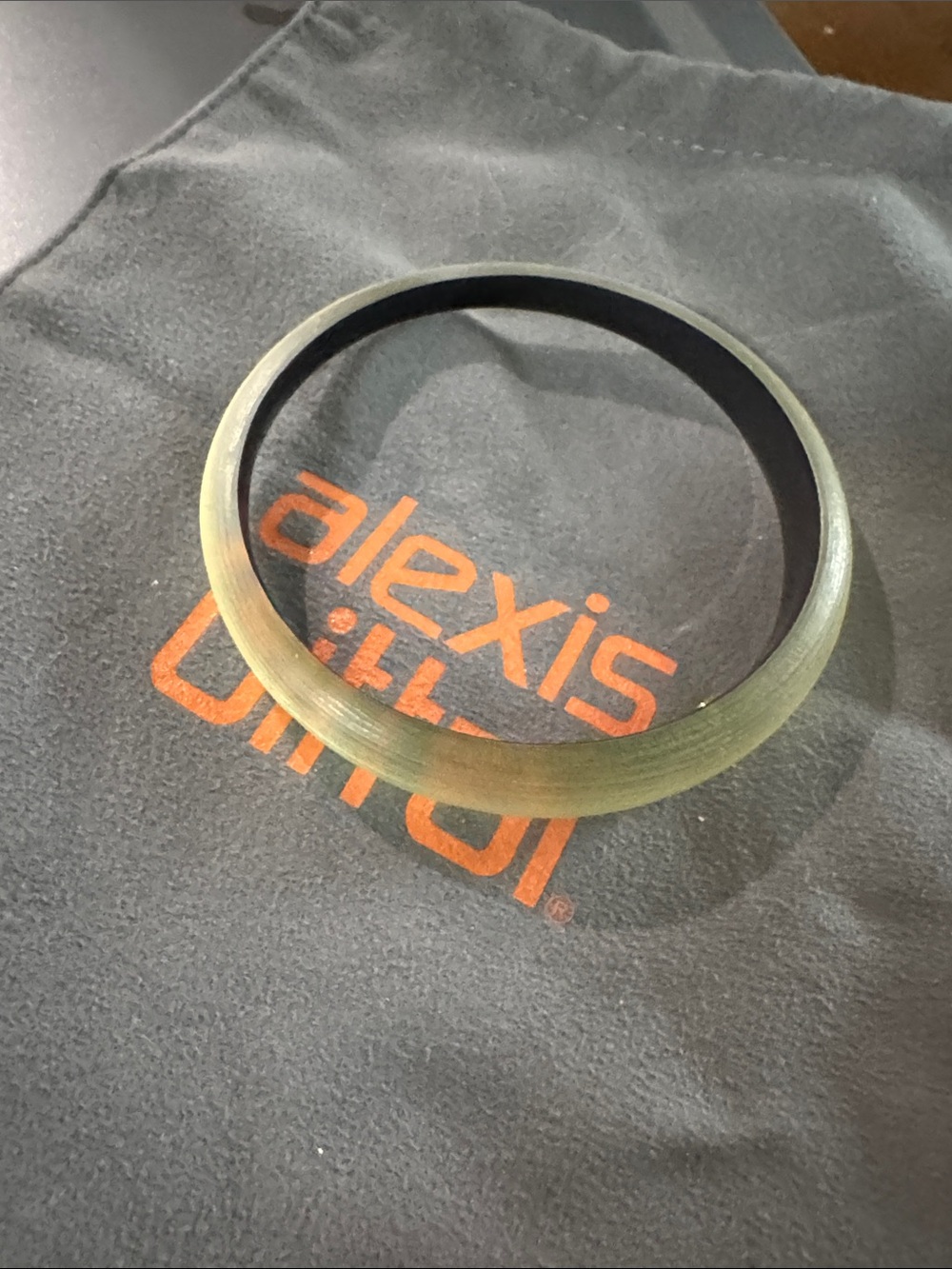 Alexis bittar tapered lucite bracelet bangle yellow